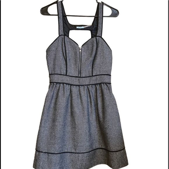 KIMCHI Blue Black and White Tweed Dress Size 4 - Picture 1 of 13